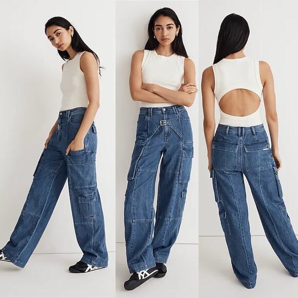 Madewell x Molly Dickson Cargo Jeans - Picture 1 of 12